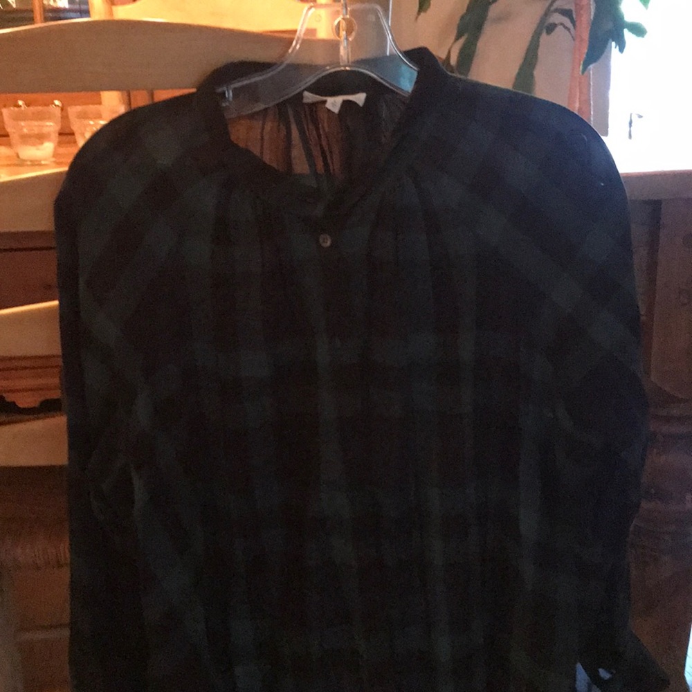 Lou & Grey plaid blouse